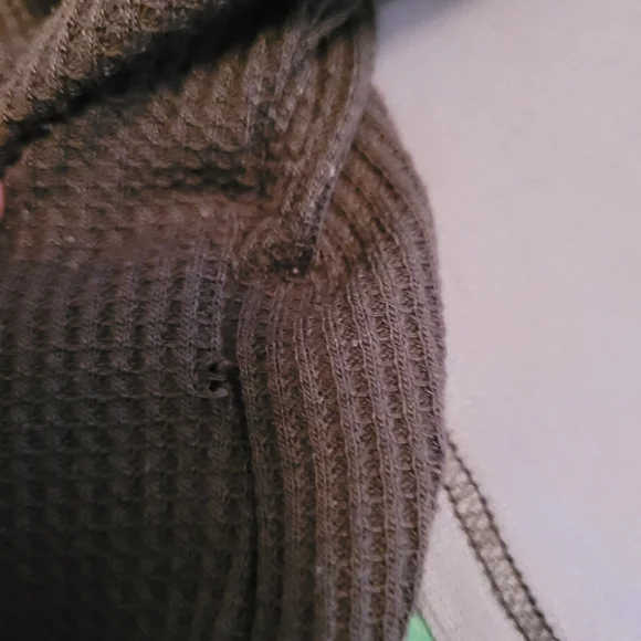 Free People We The Free Long Sleeve Top Wuth Patterned Sleeves L - Picture 7 of 8